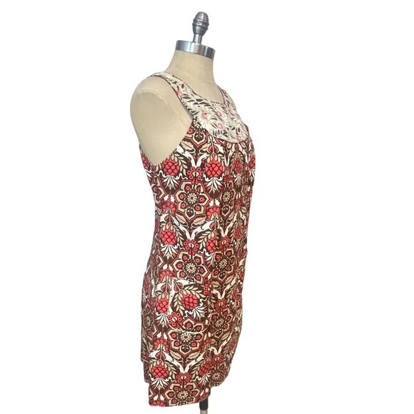 Milly Pineapple Print Shift Mini Dress size 4 6 Pockets - Picture 2 of 5